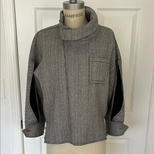 3.1 Phillip Lim Black and Gray Turtleneck Sweater jacket.